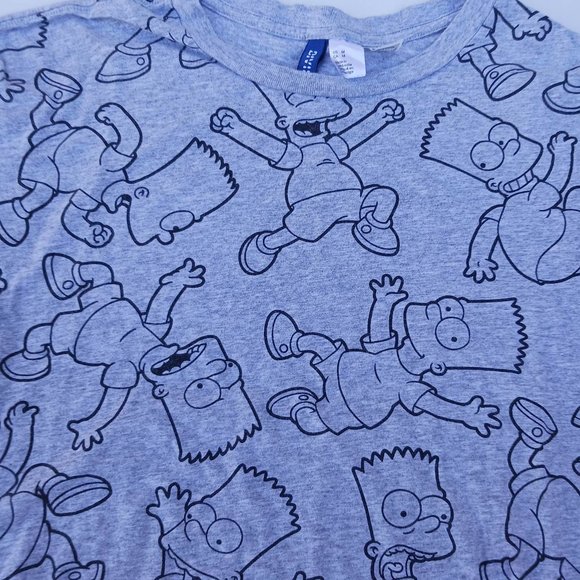 H&M Divided Size M Gray Simpson Shirt - Picture 3 of 10